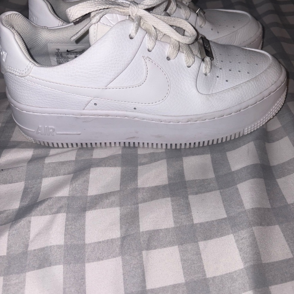Nike White Platform Air Force 1 Women’s 7 Very good condition